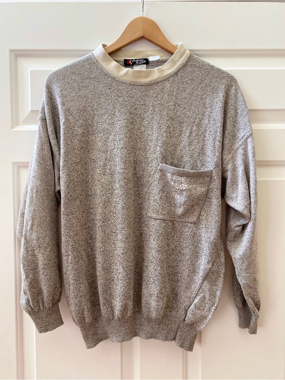 Vintage Men’s Sweater Confezioni Di Lusso Sm Italy Embroidered Grandpa Sweater